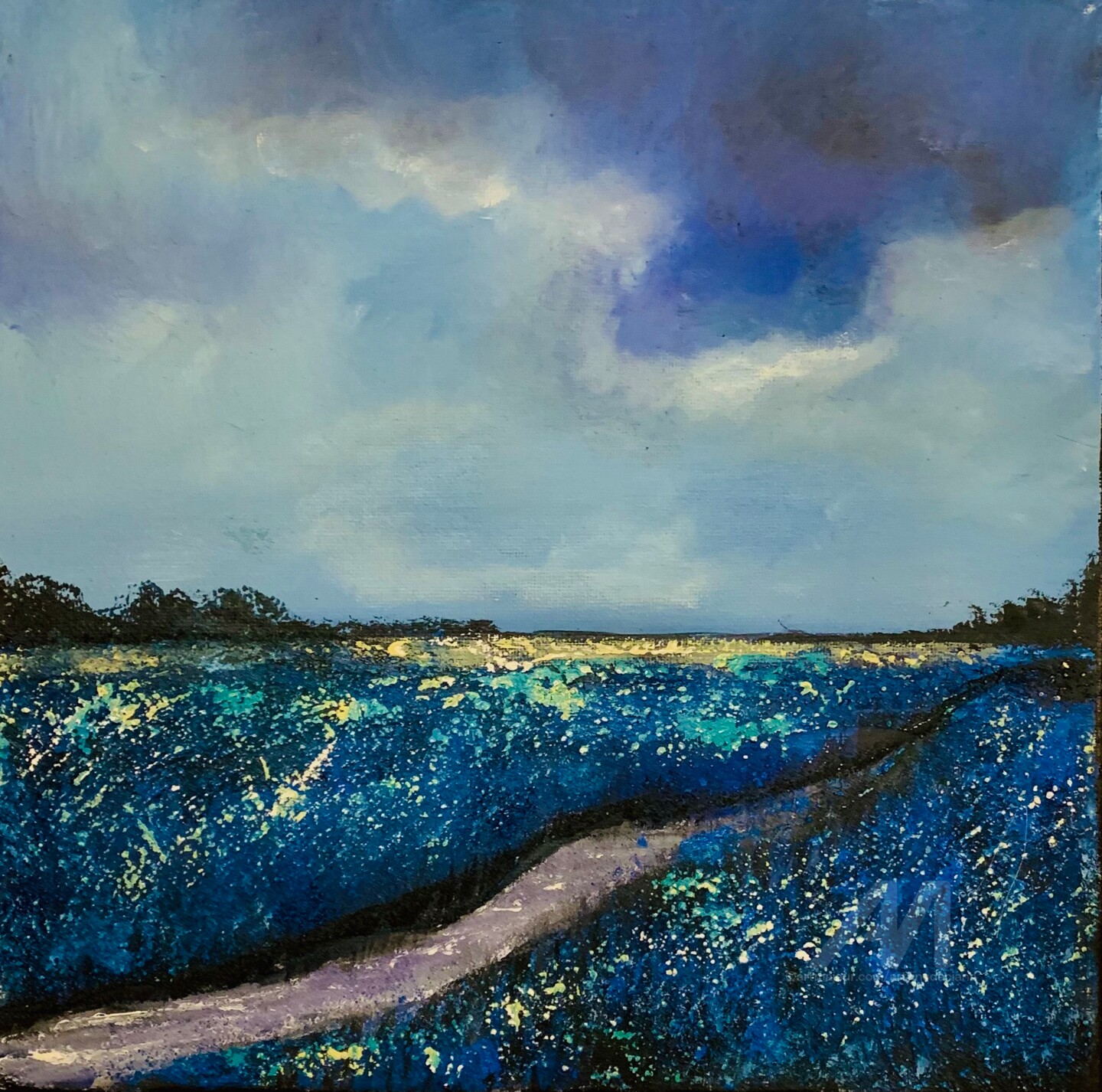 Blue field