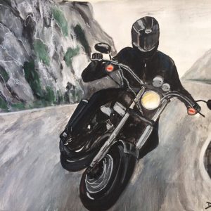 Harley on the road