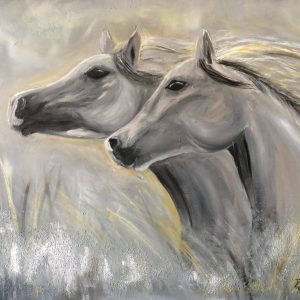 Horses running