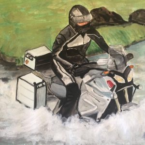Mr Man on his Yamaha