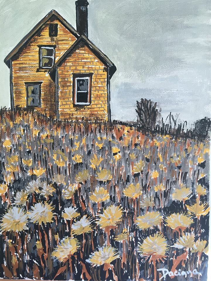 Yellow house...