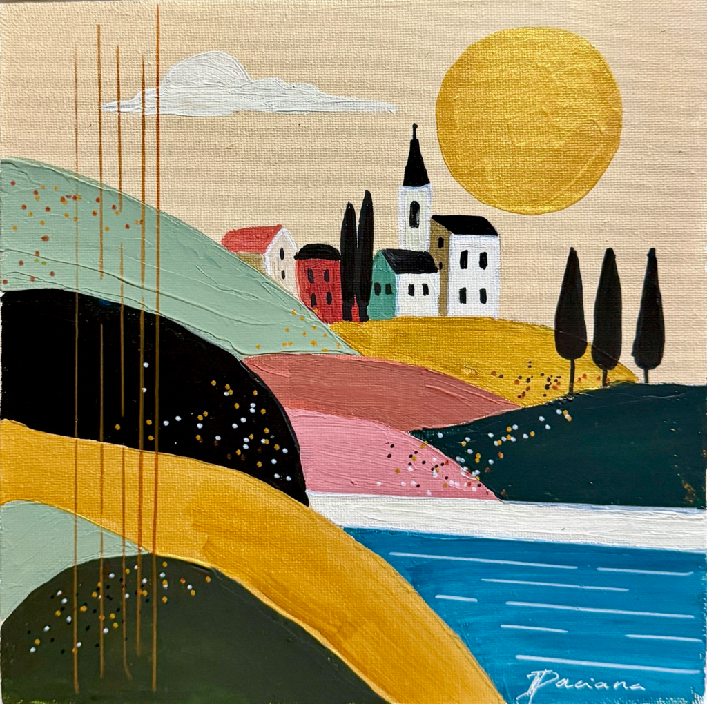 Tranquility — acrylic painting by Daciana Androne, Rémanence collection
