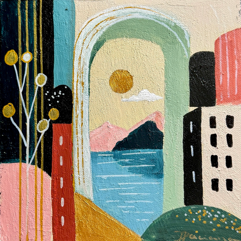 Gateway — acrylic painting by Daciana Androne, Rémanence collection