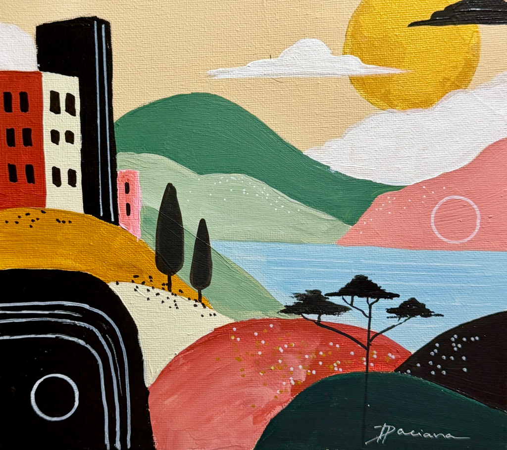 Quantum Leap — acrylic painting by Daciana Androne, Rémanence collection