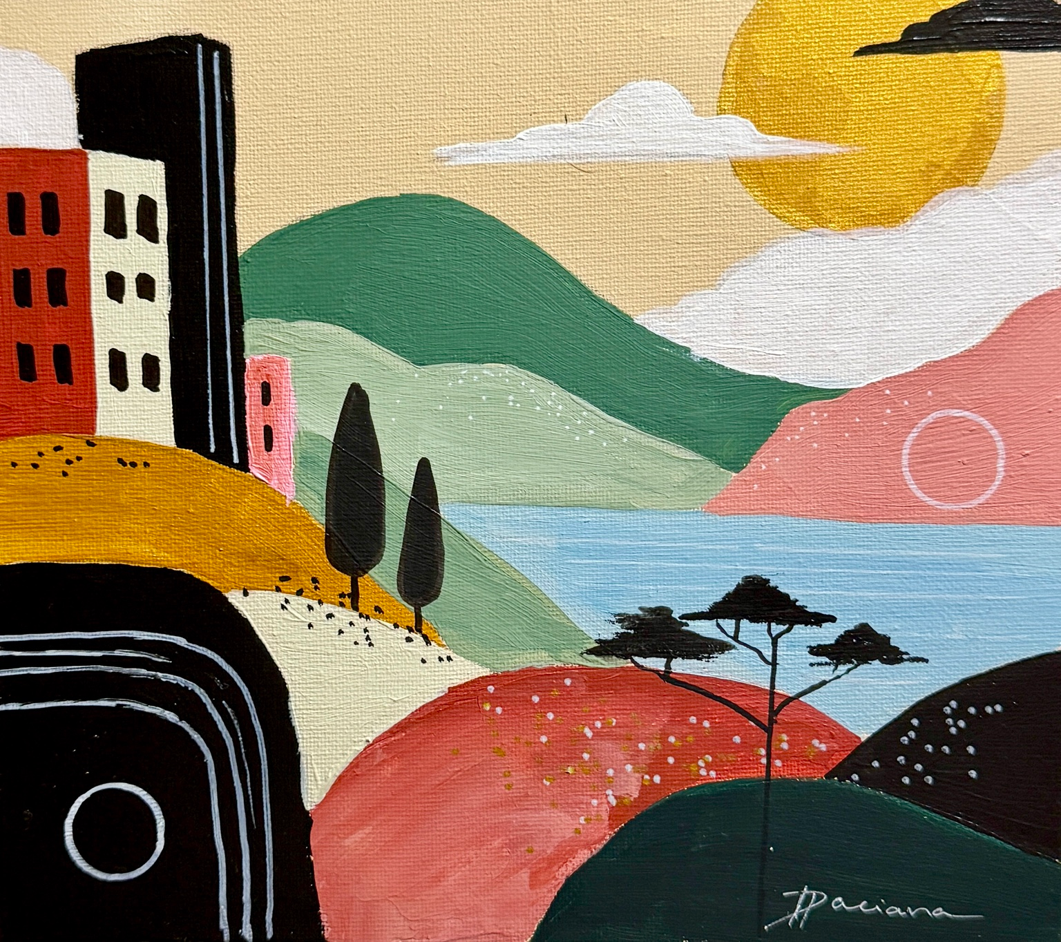 Quantum Leap — acrylic painting by Daciana Androne, Rémanence collection